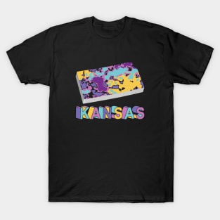 Kansas 3d State Map Art T-Shirt